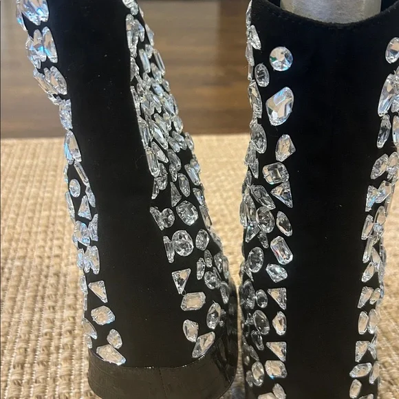 Lauren Lorraine Black Diamond Studded Boots - Picture 6 of 7